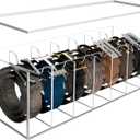 Acrylic Belt Organizer with Separated Cover, 7 Compartment Clear Storage Case for Belts, Ties & Bow Ties | Closet & Drawer Display Holder for Men & Women Dust-proof Rack