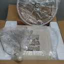 26" Farmhouse Table Lamps Set of 2, Rustic Touch Control Bedside Lamps with 2 USB Ports & AC Outlet, Vintage White Resin 3-Way Dimmable Nightstand Lamp Linen Fabric Shade for Living Room Bedroom Decor