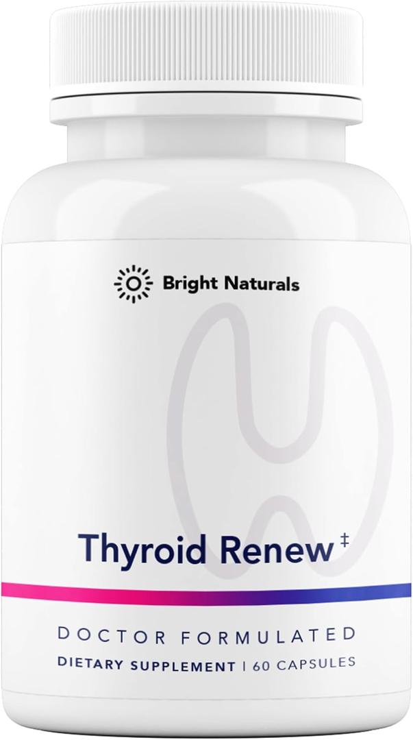 Thyroid Renew Supplement - Thyroid Support for Women with Zinc, Selenium, Copper, Ashwagandha & L-Tyrosine - 60 Capsules