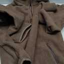 Aimiray Fleece Pullover Women Long Sleeve Half Zip Sherpa Jacket Warm Trendy Teddy Fall Sweatshirts with Side Pockets (Large, Brown)