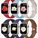 Maledan 6 Pack Bands Compatible for Apple Watch Band 38mm 40mm 41mm 42mm 44mm 45mm 46mm 49mm Women Men, Soft Silicone Sport Replacement Band for iWatch Apple Watch Series 10 9 8 7 6 5 4 3 SE Ultra