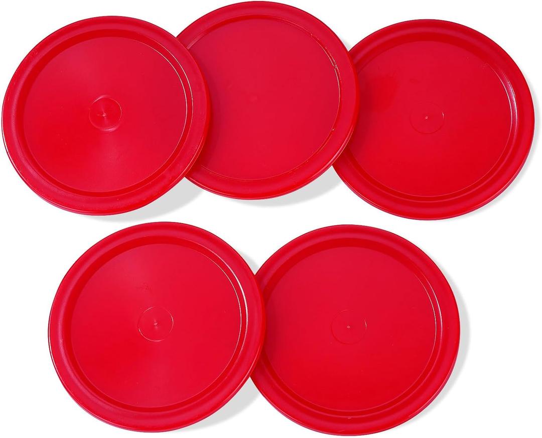 Pack of 5 Red 2-inch Mini Air Hockey Table Pucks