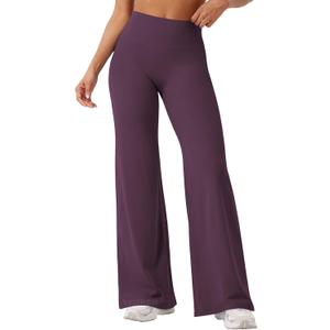 YEOREO Workout Leggings Womens No Front Seam Straight Leggings 29"/ 31.5"/ 33"/ 35" High Waist Buttery Eddiy Gym Yoga Pants (Purple, M)