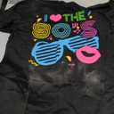 80s Shirts for Women Retro Off The Shoulder Top Disco 80s 90s Theme Party Outfit (Medium, B-black)