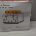 Toaster 4 Slice Retro Stainless Steel,Best Prime 4 Slice Toaster Wide Solt with 7 Shade Settings, Perfect for Waffles, Bagels and More Lainsten T-527