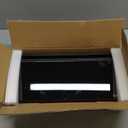 SELEAD Desktop Glass Whiteboard with Organizer, Markers, Eraser - Dry Erase Board Computer Pad Keyboard Stand with Drawer and Holder for Home, School, Office - Black (Black-basic Style)