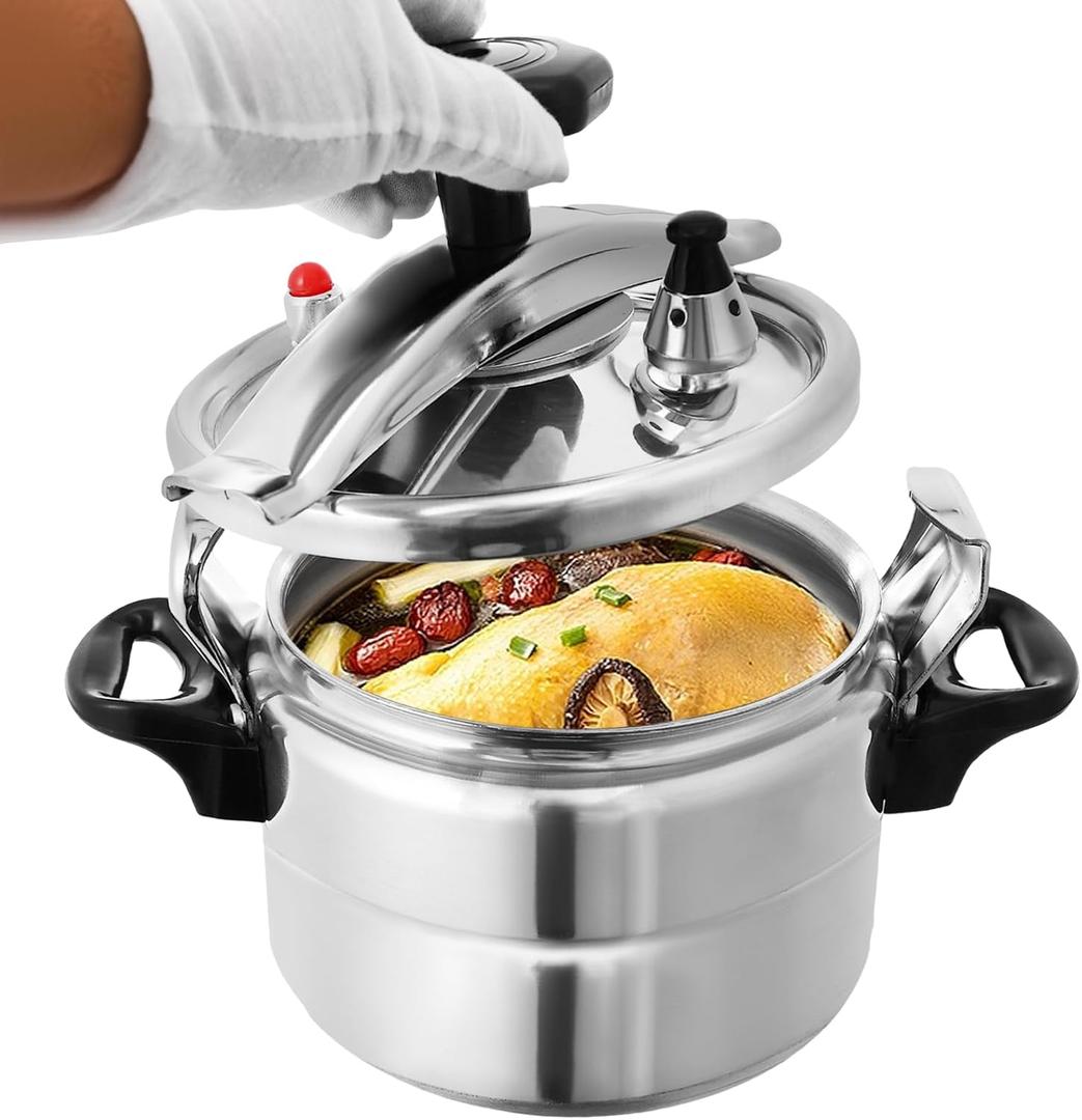 Pressure Pot, Aluminum Pressure Cooker, 3L/3.17Qt Capacity For Open Fire, Induction, Electric, Gas (3L/3.17Qt)