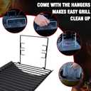 27 Inch Ash Pan Drip Pan Ashpan for Char-Griller 2121 E1224 2828 2929 1224 2727 2222 1324 Charcoal Grill, CB056-036 Ash Pan for Char-Broil 17302056, Charcoal Pan with Fire Grate Hange for Char Griller