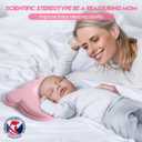 New Memory Foam Soft and Cozy Pillow Head Neck Support Pillow for Car Seat Breathable Bedding Set (Pink)