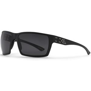 Gatorz Eyewear Marauder Sunglasses Black Anodized/Silver Logo Smoke Lens CNC-Machined Aluminum, Adjustable Fit Made in USA (GZ-12-031)