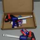 WORKPRO 6" Clamps for Woodworking 2-Pack, Quick-Release Wood Clamps/Spreader Light Duty, One Hand 150 LBS Load Limit, Ideal for Woodworking and DIY Projects