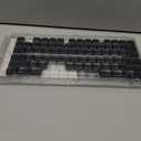 Womier Low Profile Keycaps for Mechanical Keyboard, Black Shine Through Keycaps, PBT Keyboard Key caps 60% 65% 75% 96% 100% for Cherry Gateron MX Switches, Black Backlight