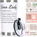 Breezy Valley Boss Gifts Tumbler, Mothers Day Gift for Women - Boss Lady Appreciation Gifts, Female Boss Coffee Tumbler Cup 20oz