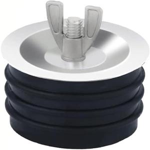 EMVANV 3 inch Sewer Cleanout Cap,Pool Return Plugs Practical Expansion Pipe Plug for Most Pipe Sink Pool(Silver+Black)