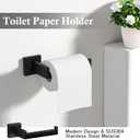 Toptowel 8sets Bathroom Accessories Set, Stainless Steel Bathroom Hardware Set, Towel Racks for Bathroom Wall Mounted 24 Inch Bath Towel Bar Set-Matte Black
