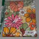 Retro 70s Groovy Flowers Dish Drying Mats 18x24 Inch,Daisy Boho Dish Pad Drying Rack Mat for Kitchen Counter Ultra Absorbent Microfiber Dishware Coffee Maker Bar Countertop Decor