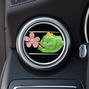 2 x HQRNYP Cute Dragon Car Air Freshener Vent Clip, Stitch Car Air Freshener, Rotating Propeller Cartoon Diffuser with Creative Auto Perfume Decoration, Auto Decoration for Most Vehicles (Dragon, Style1)