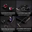 Linsoul Kiwi Ears Cadenza 10mm Beryllium Dynamic Driver IEM 3D Printed with Detachable Interchangeable Plug 0.78 2pin 3.5mm IEM Cable for Musician Audiophile (Blue)
