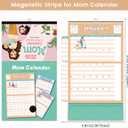 2026 Calendar - Mom Calendar 2026, Magnetic Calendars for Refrigerator, Jan.2026 - Dec.2026, 11.81"x12.38", Family Calendars 2026, Fold-out Wings, Large Pocket, Hanging Hook