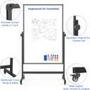 Rolling Whiteboard on Wheels, Double-Sided Magnetic Dry Erase Board with Stand, Mobile White Board for Office, Classroom, Home (32" x 48")