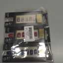 Press On Nails Almond- Fall Pink Red Black Medium Almond, Reusable Nails Press Ons, Fake Nail with Adhesive Tabs, 12 Sizes 24 Pcs Nail Kit with 1 Prep Pad, 1 Manicure Stick, 1 Mini File (3Pcs)