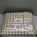 Nayoroom Brown Gingham Duvet Cover King Size Tan White Plaid Checkered Duvet Cover 3 Pieces Grid Dorm Bedding Set with 2 Pillowcases, Soft Breathable Washed Microfiber