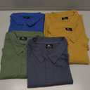 ZITY 5 Pack Mens Polo Shirt Short Sleeve Sports Golf Tennis T-Shirt Moisture-Wicking Summer Shirts (Yellow, XXL)