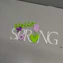 Hello Spring Chic Floral Decorative Sign