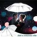 Sanwuta 48 Pcs Clear Umbrellas Bulk Wedding Transparent Folding Umbrella