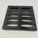 Cast Iron Drain Grate for NDS 9x9 Catch Basin, Outdoor Drain Cover for Polylok, B Class Replacement Sewer Grate, Durable Heavy Duty Channel Grate, Black Square Drainage Grate for Driveway