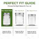 Silicone Mason Jar Sleeves Autumn Winter Set | Anti-Slip Protectors for Regular Mouth 16oz Jelly Canning Jars | Cup Holders with Measurement Markings | Dishwasher Safe Jar Jackets - 5 Pack