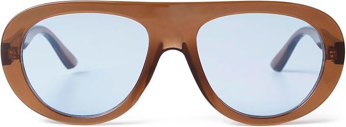 ADE WU Trendy Aviator Sunglasses Retro 70S 80S Oversized Pilot Sun Glasses