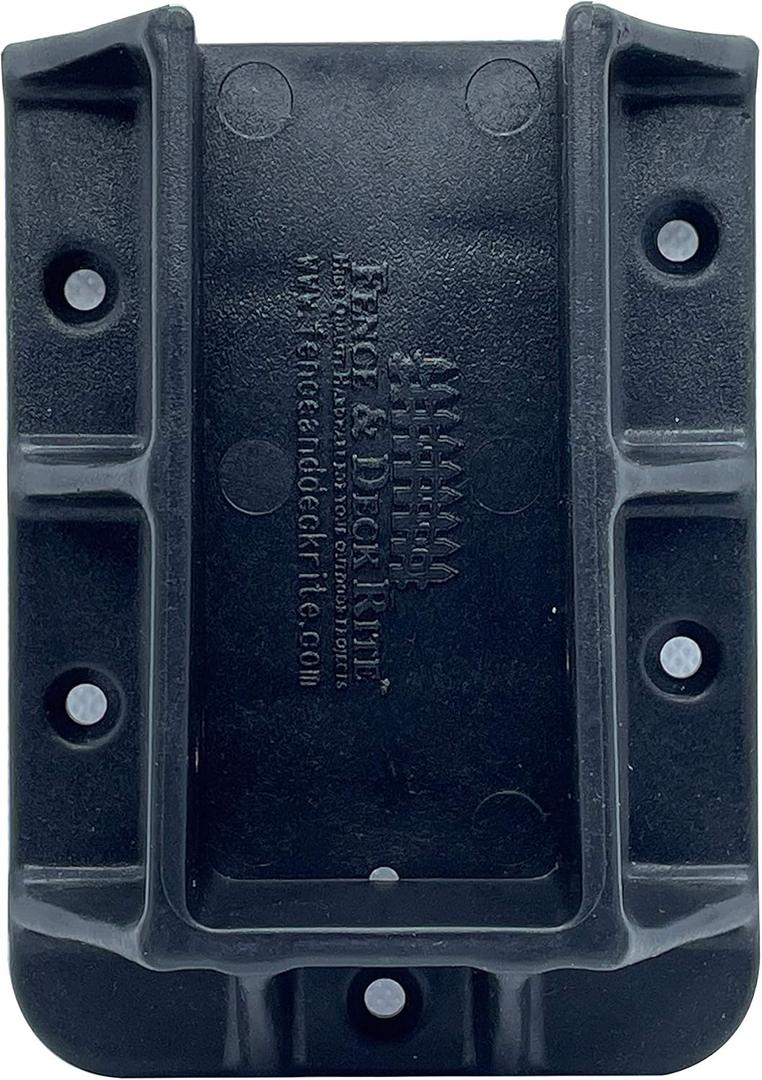 FENCE & DECK RITE Sturdy Railing Hangers for 2x4 Wood Railings (Actual - 1 x3 ) Heavy-Duty Black Reinforced Polypropylene Post Connectors  UV-Protected, Weather-Resistant (Pack of 8)