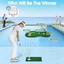 Floating Golf Green for Pool, Patented Pool Golf Game Floating Mat with Ball Retrieve Net/Scoreboard for Party & Training
