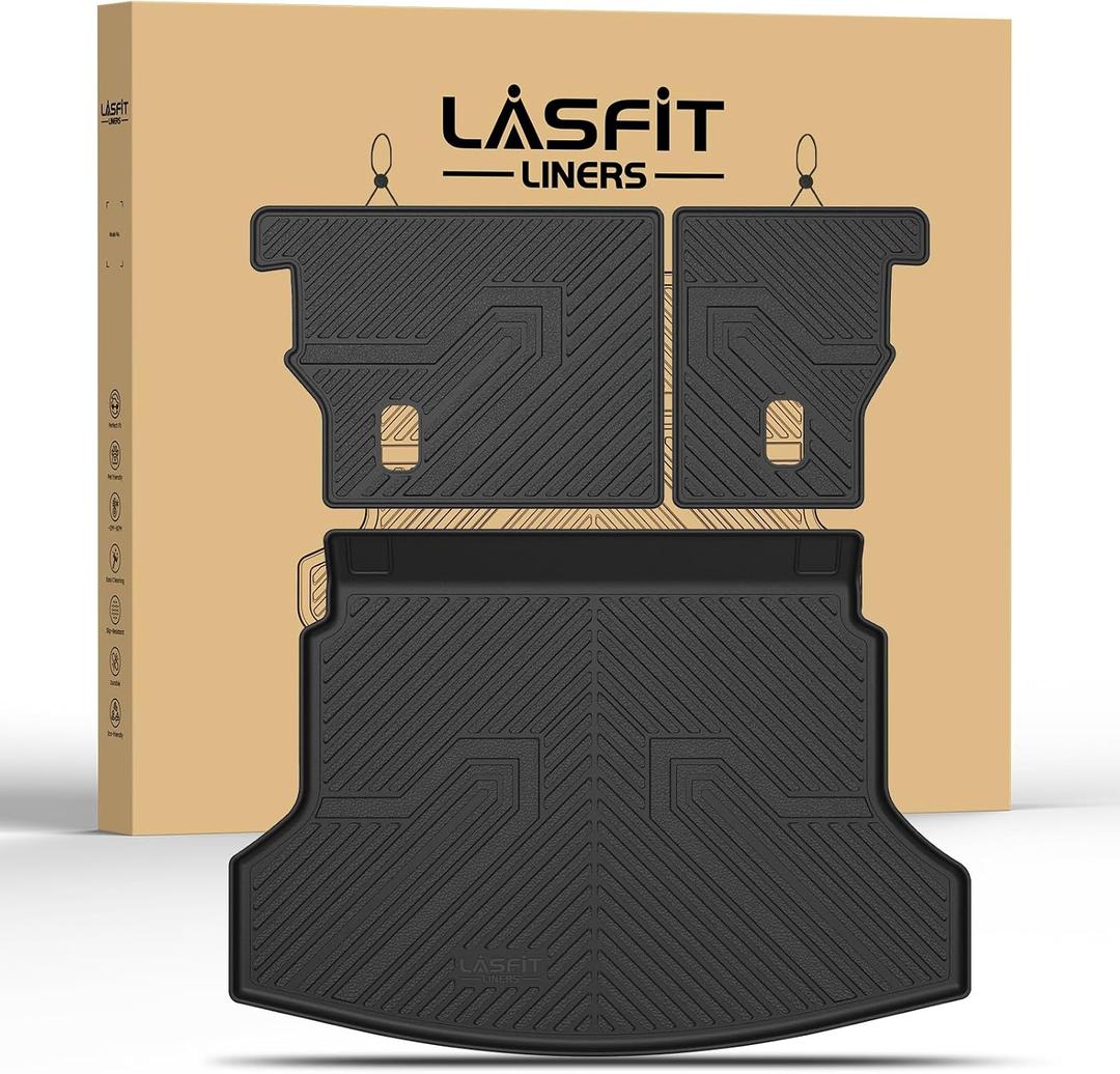 LASFIT Cargo Mat with Backrest Mat for Honda CRV 2012-2016