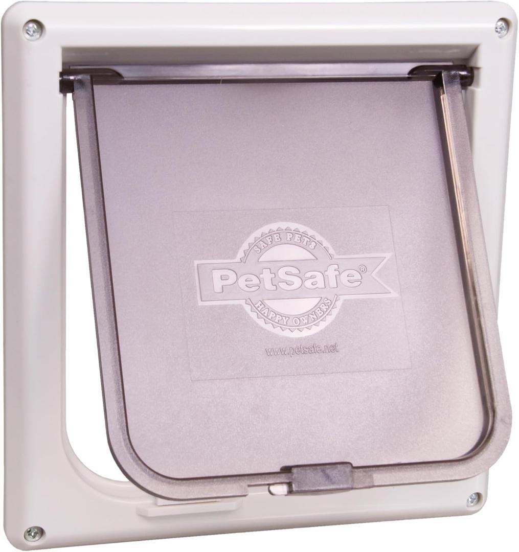 PetSafe Interior Cat Door: 2-Way Locking, Indoor Pet Door Flap - Tinted Privacy Door for Cat Litter Box or Pet Feeder, Built-in Door Lock, Durable Door Frame, DIY Easy Install, Hardware Kit Included (1 Count (Pack of 1))