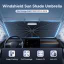 Autorder Windshield Sun Shade Umbrella for 2011-2018 Dodge RAM 1500 Accessories,Upgraded Ice Crystal Material,Easy Setup Umbrella Sunshade for Car Windshield,100% Sun Blocking