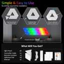 LED Triangle Light Panels - 8Pack RGB Wall Light Remote & App Control Multicolor Effects Music Sync DIY Smart Panel Modular Gaming Light for Music for Room Bar Decor Gaming Setup