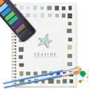 Dancart Watercolor Kit with Outlines, 12 Colors Rustproof Box, 3 Brushes & MultiTheme Painting Kit for Teens & Adults (Pink flower)