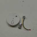 Smoke Detector, Hardwired Interconnected Smoke Detectors, Smoke Alarm with Replaceable 9V Battery, Interconnects Up to 12 Fire Alarms Smoke Detectors, Fire Alarm with Test/Silence Button, 1Pack