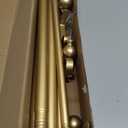 Double Curtain Rod 36-76 Inch, Gold Dual Curtain Rods for Windows, 1 Inch Decorative Adjustable Heavy Duty Telescopic Spliced Window Treatment Rods Set for Bedroom Living Room Farmhouse