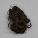 Claw Clip Short Ponytail Messy Bun Hair Piece Bendable Hair Branch Extensions Fluffy Wavy Curly Synthetic Versatile Coffee Brown Hairpieces