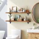 HOOBRO Floating Shelves for Wall, 31.5" Wall Mounted Shelves Set of 2