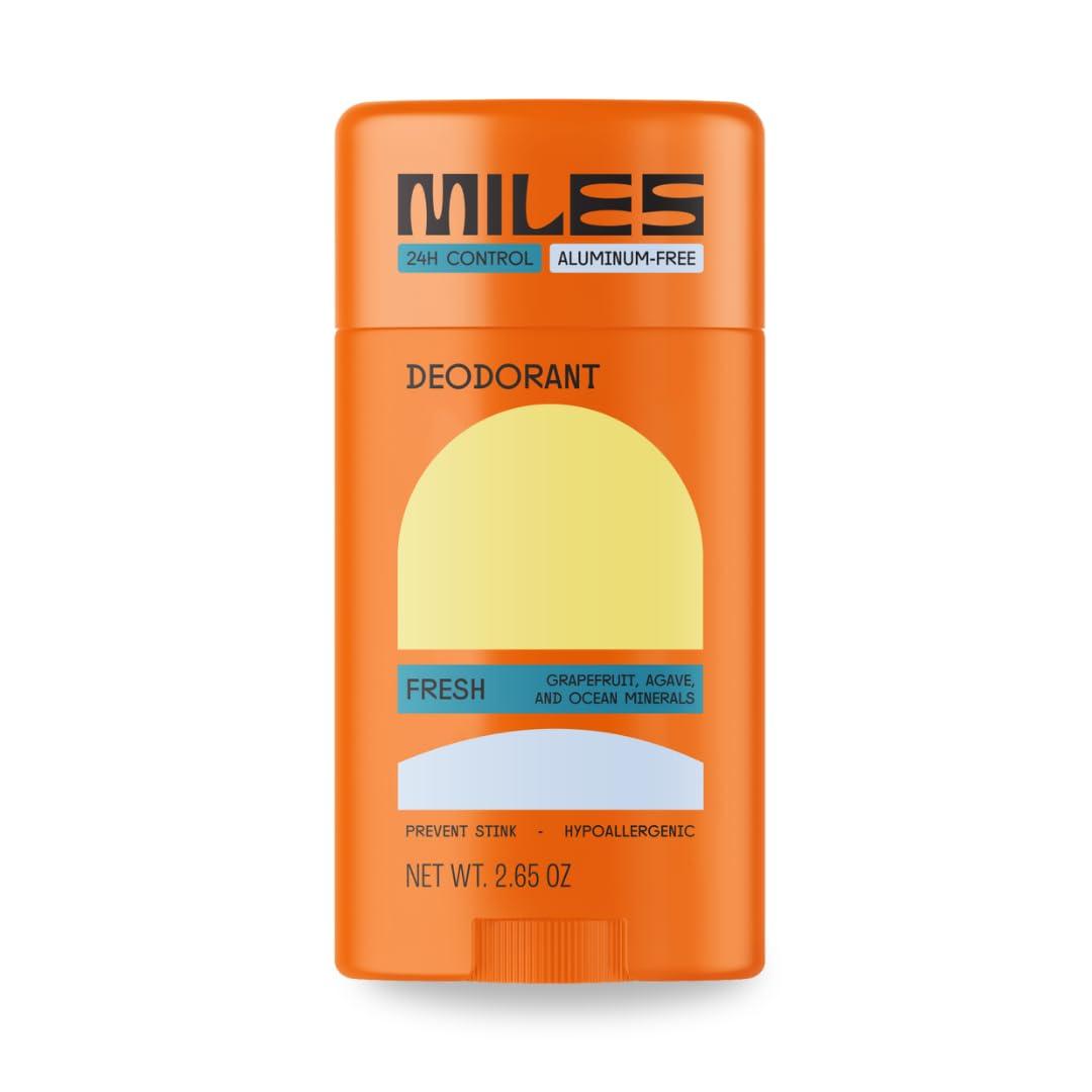 Miles Kids Deodorant for Boys and Girls - Aluminum Free Deodorant for Kids and Teens, Natural, Hypoallergenic, Made in USA - Fresh Scent, 1-Pack