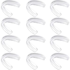 BBTO 20 Pieces Sports Mouth Guard Boxing Mouth Protection Athletic Mouthpiece for Football Basketball Hockey Karate Rugby Match(Transparent Color,Adult (11 yrs & Above))