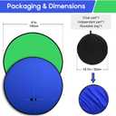 Portable Blue Green Screen Chair, 57 in Greenscreen Backdrop with Stand 2-in-1Double Sided Foldable Green Background, for Video Chats and Meetings, Photography, Photo Zoom, Streaming Games