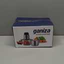 GANIZA Food Processors, Electric Food Chopper with Meat Grinder & Vegetable Chopper - 2 Bowls (8 Cup+8 Cup) with Powerful 450W Copper Motor - Includes 2 Sets of Bi-Level Blades for Fruits/Meat/Nuts (Black)