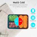 LOKATSE HOME 12 Pack 3 Compartment Meal Prep Food Storage Containers with Lids Reusable Take Out Box, BPA Free, Stackable, Microwave/Dishwasher/Freezer Safe (43 oz)