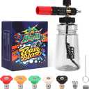 Foam Cannon for Pressure Washer with Wide Mouth, Adjustable Snow Foam Lance for Car Wash, 1/4" Quick Connect, 5 Nozzle Tips, Extra 1.1mm Orifice for Thick Foam