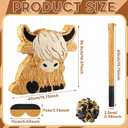 Sratte Cute Highland Cow Piata Party Supplies Piata with Blindfold Bat Confetti Highland Cow Decorations for Theme Birthday Party Supplies, 15.75 x 14.37 x 2.76 Inch